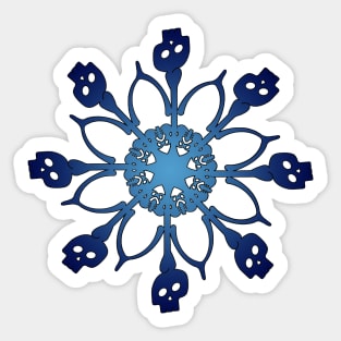 Bones Snowflake Sticker